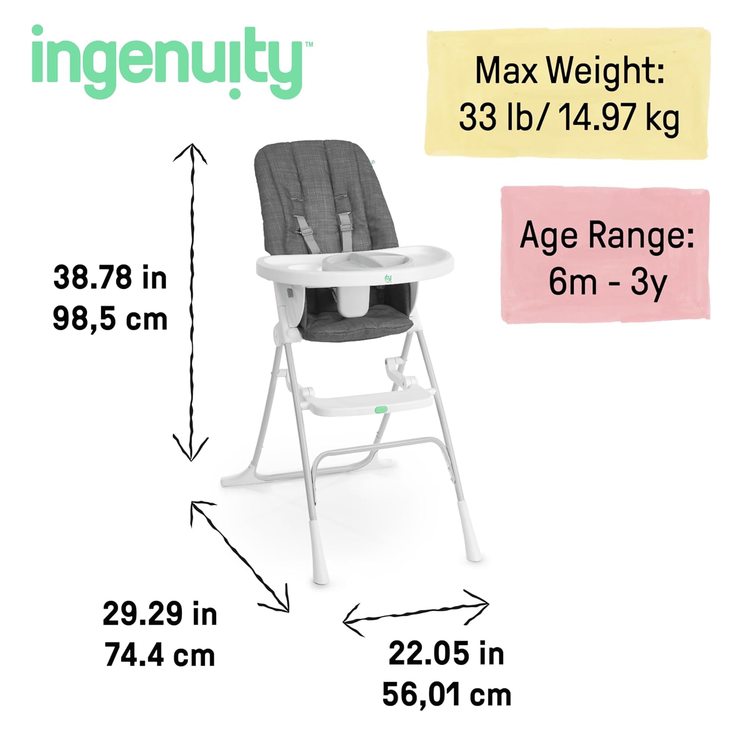 Ingenuity Compact Folding High Chair