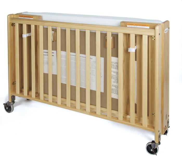 Full Size Folding Crib With Mattress and Sheets