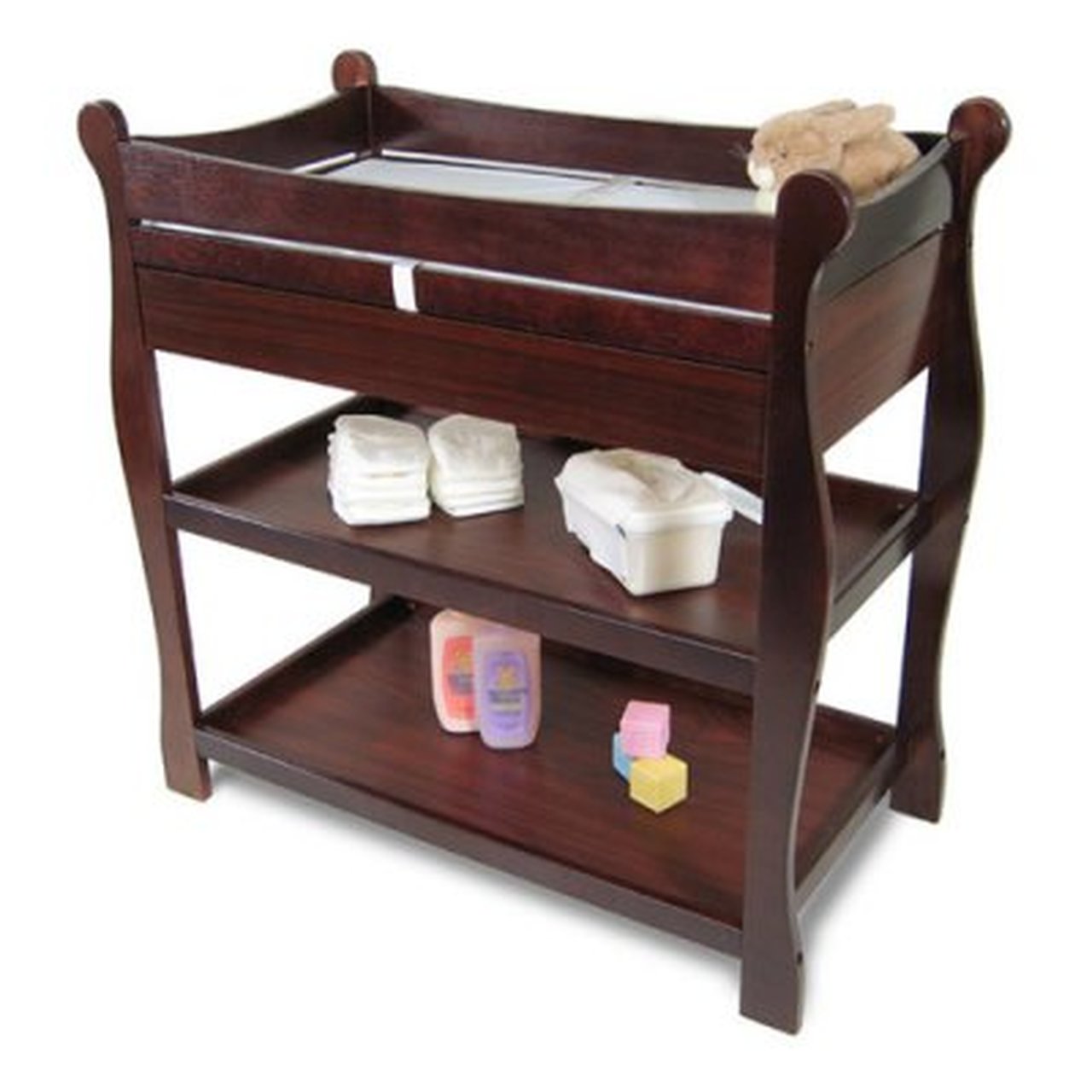 badger basket sleigh style changing table