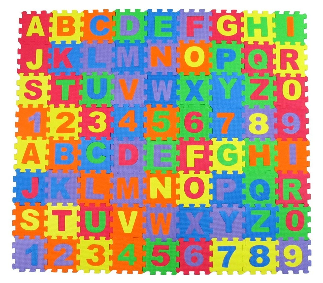 Trademark Global Foam Floor Alphabet Puzzles Mat for Kids