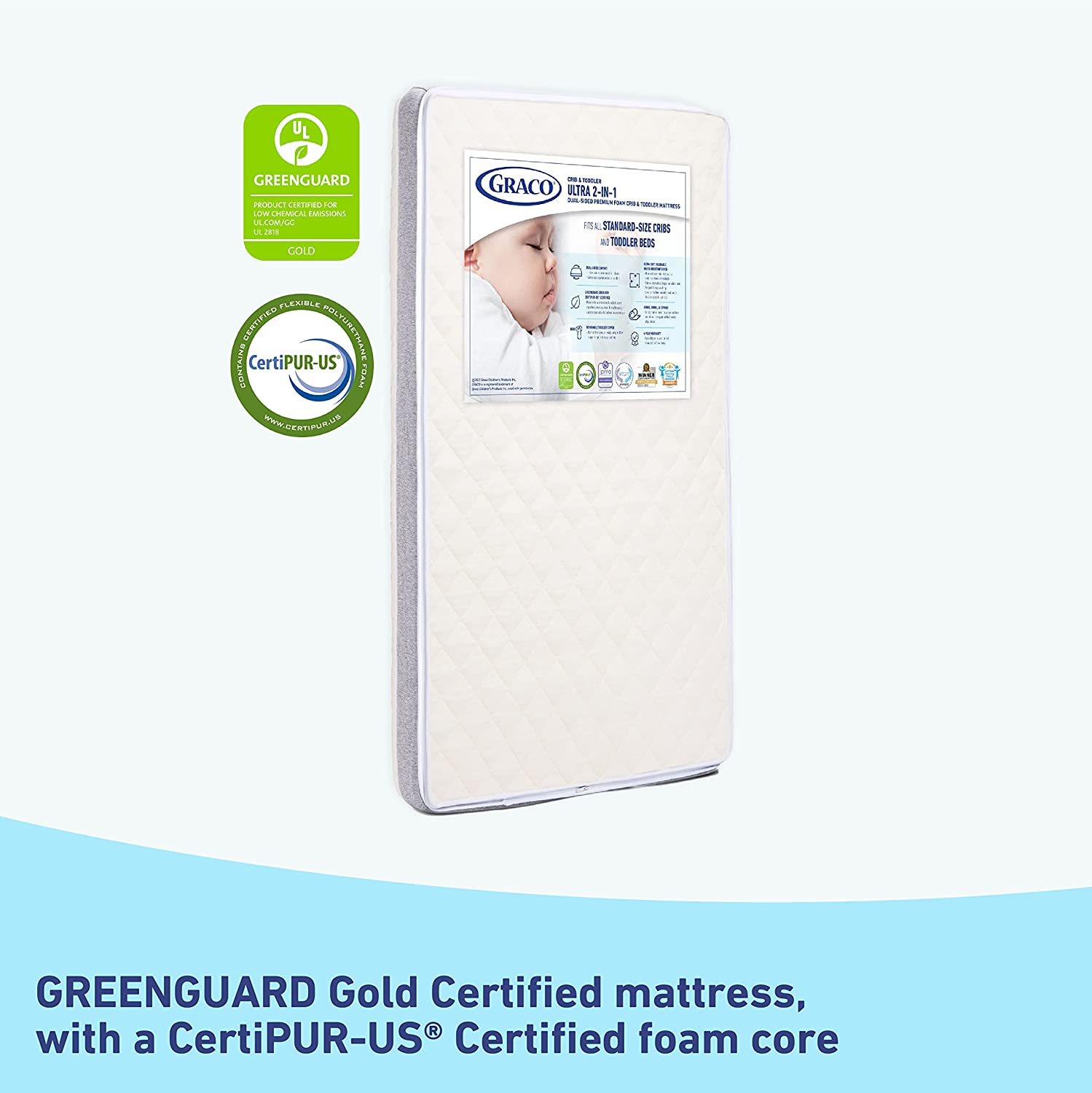 Graco Ultra 2-in-1 Premium Dual-Sided Crib & Toddler Mattress