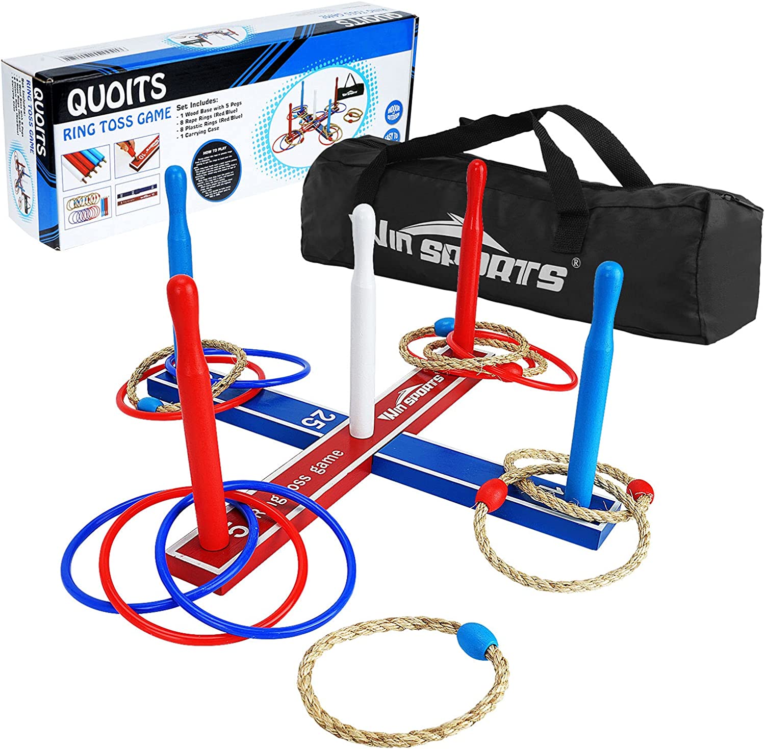 Wooden Ring Toss Game Set