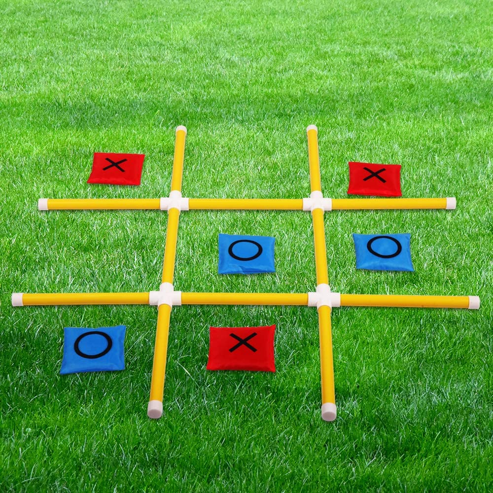 Giant Checkers & Tic Tac Toe Set- Large Outdoor Lawn Games