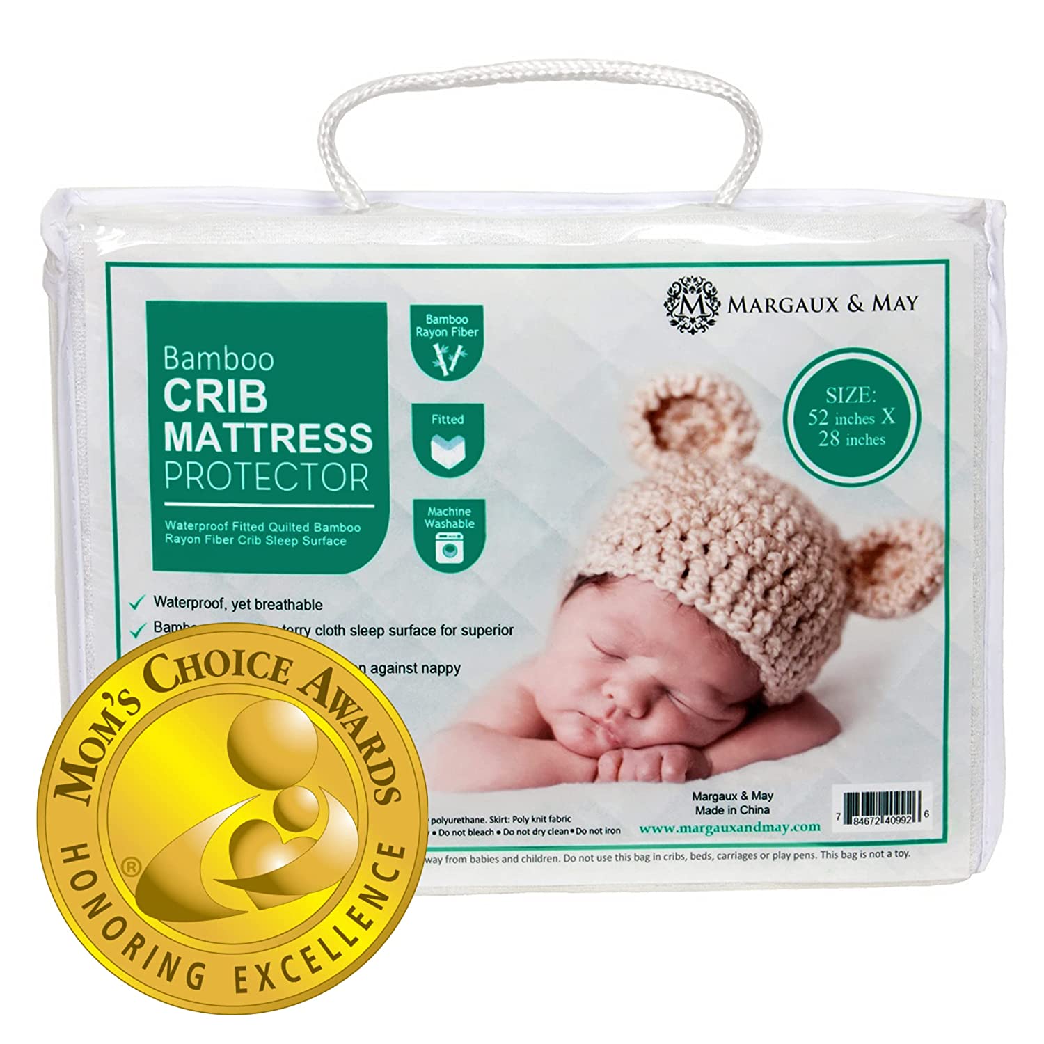 Protective Crib Mattress Protector Pad  Safeguarding Comfort for Your Baby