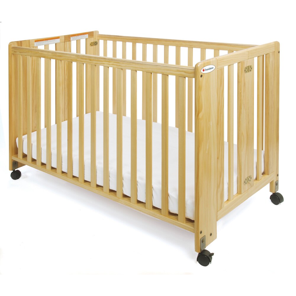 Full Size Folding Crib With Mattress and Sheets