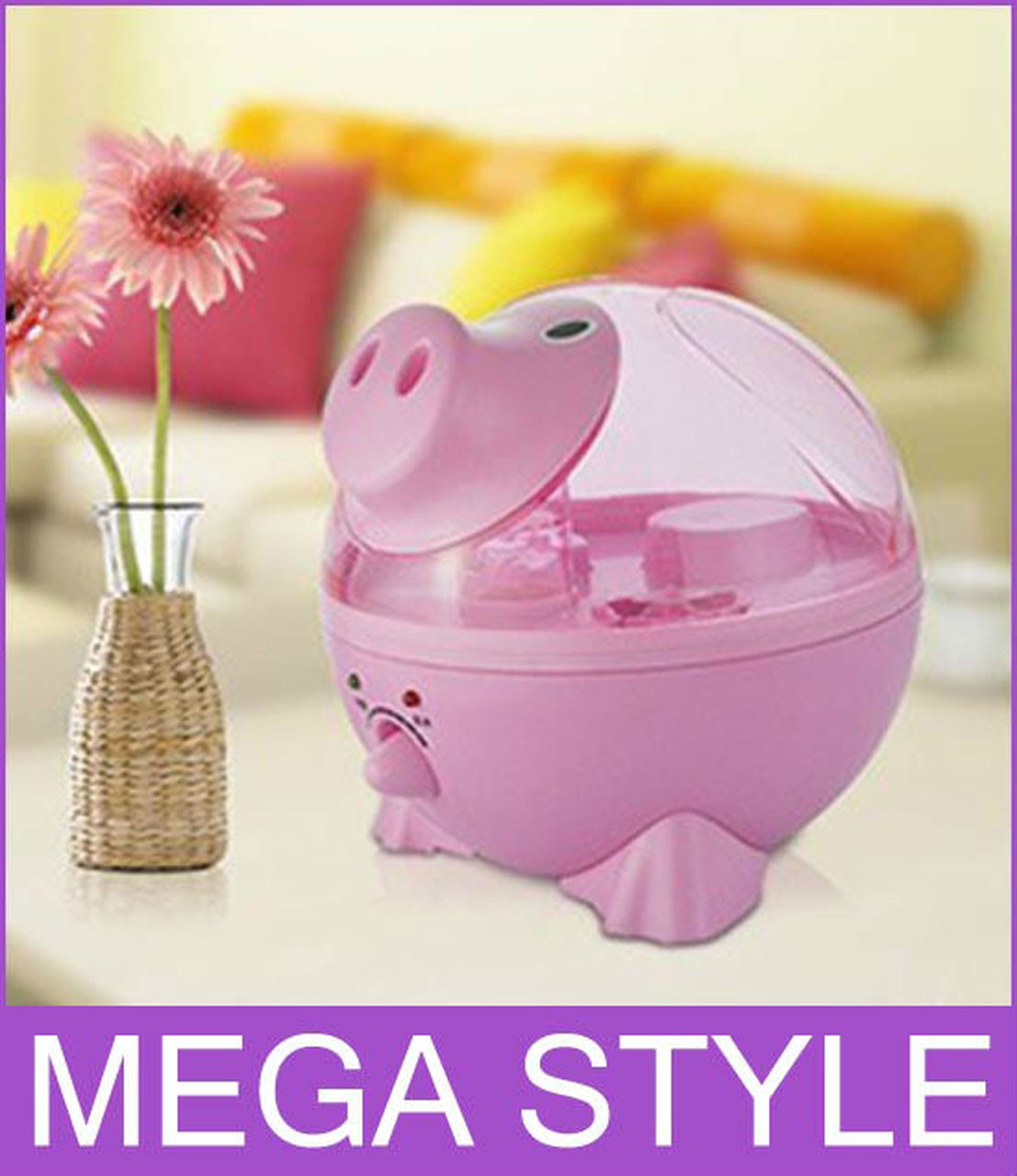 Ultrasonic Pig-Shaped Humidifier: Adorable Humidity Control