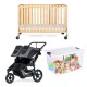 Complete Package Full Crib, BOB Double Stroller, and Toys for Baby