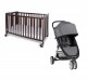 Compact Convenience Folding Crib with Mini Single Stroller Package