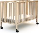 Full Size Wooden Crib with Mattress and Linens