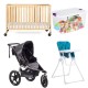 Full Crib, Stroller, Toys & Highchair Package